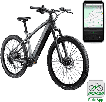 AGON E-Bike Mountainbike Alpha, 10 Gang Deore SGS T6000 Schaltwerk, Kettenschaltung, Heckmotor, 540 Wh, Pedelec, Elektrofahrrad für Damen u. Herren, MTB