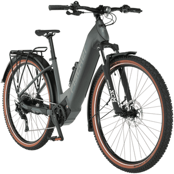 FISCHER Fahrrad E-Bike ATB TERRA T100 43 711, 10 Gang Shimano Schaltwerk Deore Schaltwerk, Mittelmotor, 711 Wh, Pedelec, Elektrofahrrad für Damen und Herren