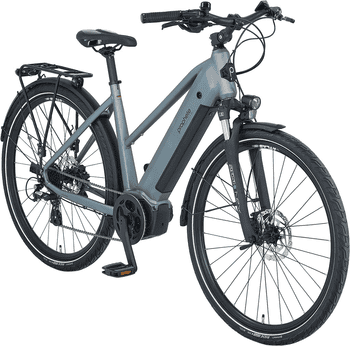 Prophete E-Bike Trekkingrad Entdecker 3.8, 8 Gang Shimano Altus Schaltwerk, Kettenschaltung, Mittelmotor, 540 Wh, Pedelec, Elektrofahrrad für Damen