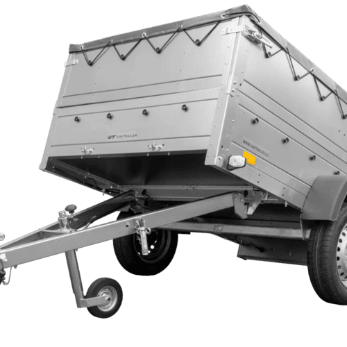 Anhänger kippbar Garden Trailer 201 KIPP mit zusätzlichen Bordwänden, Stützrad und Flachplane-Neu – [LTG_SITE_NAME]