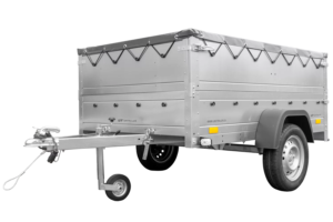 Anhänger kippbar Garden Trailer 201 KIPP mit zusätzlichen Bordwänden, Stützrad und Flachplane-Neu – [LTG_SITE_NAME]