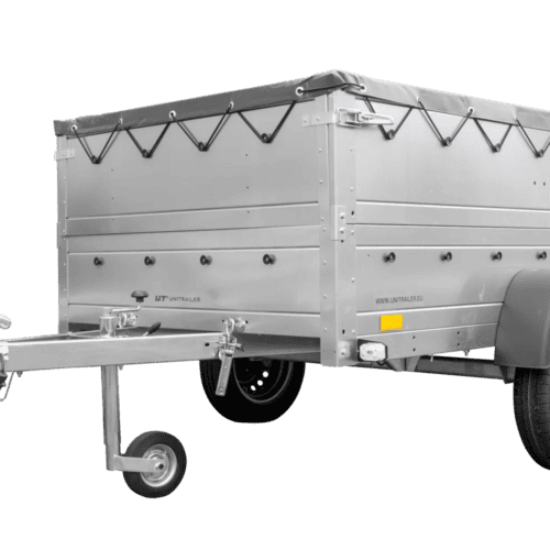 Anhänger kippbar Garden Trailer 201 KIPP mit zusätzlichen Bordwänden, Stützrad und Flachplane-Neu – [LTG_SITE_NAME]