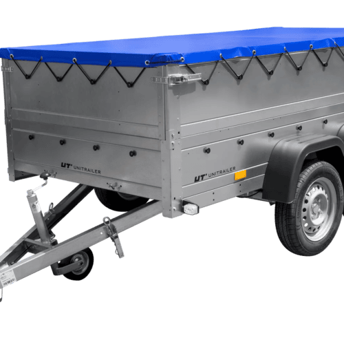 Anhänger mit zwei Achsen Garden Trailer 264/2 KIPP inkl. zusätzliche Bordwände und Flachplane-Neu