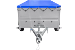 Anhänger mit zwei Achsen Garden Trailer 264/2 KIPP inkl. zusätzliche Bordwände und Flachplane-Neu