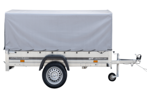 Anhänger Pkw 230×125 Garden Trailer 230 KIPP Unitrailer 750 kg mit Stützrad, Hochplane und Hochspriegel-Neu