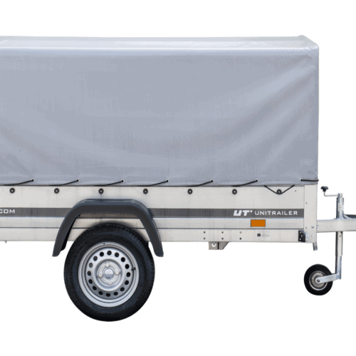 Anhänger Pkw 230×125 Garden Trailer 230 KIPP Unitrailer 750 kg mit Stützrad, Hochplane und Hochspriegel-Neu