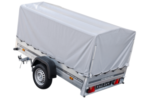 Anhänger Pkw 230×125 Garden Trailer 230 KIPP Unitrailer 750 kg mit Stützrad, Hochplane und Hochspriegel-Neu