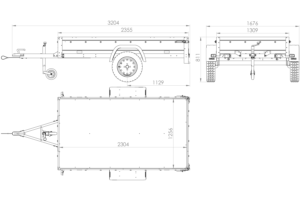 Einachsanhänger Unitrailer Garden Trailer 230 FD 230 x 125 cm mit Starrdeichsel 750 KG-Neu