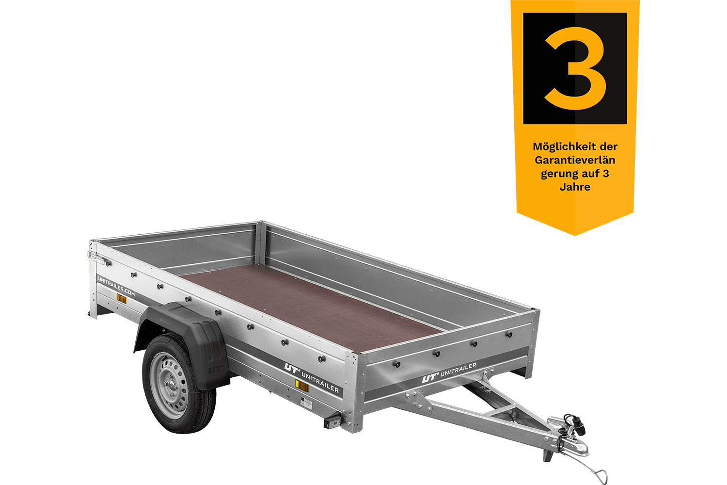 Einachsanhänger Unitrailer Garden Trailer 230 FD 230 x 125 cm mit Starrdeichsel 750 KG-Neu – Bild 5