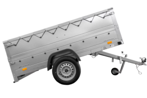 Faltbarer Anhänger Garden Trailer 230 KIPP mit zusätzlichen Bordwänden, Stützrad und Flachplane-Neu