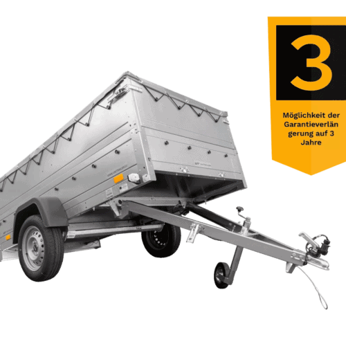 Faltbarer Pkw Anhänger Garden Trailer 230 KIPP mit zusätzlichen Bordwänden, Stützrad, Flachplane und Planenträgern]-Neu