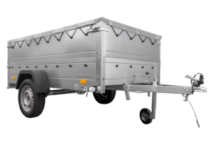 Faltbarer Pkw Anhänger Garden Trailer 230 KIPP mit zusätzlichen Bordwänden, Stützrad, Flachplane und Planenträgern]-Neu