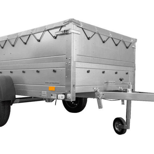 Faltbarer Pkw Anhänger Garden Trailer 230 KIPP mit zusätzlichen Bordwänden, Stützrad, Flachplane und Planenträgern]-Neu