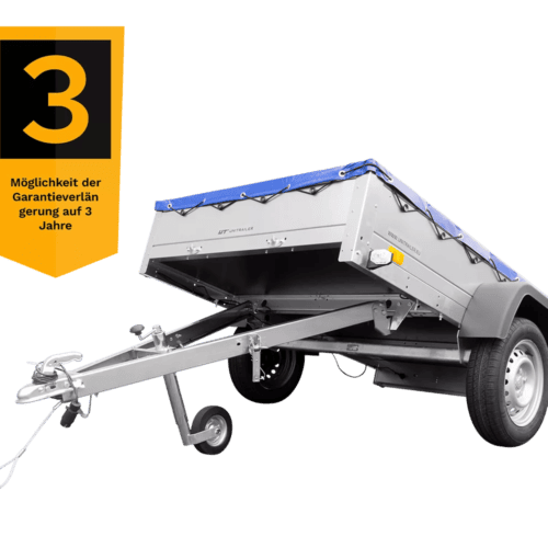 Garden Trailer 201 KIPP mit Flachplane, Stützrad und Planenträgern-Neu