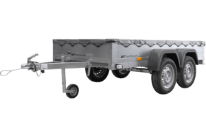 Garden Trailer 264/2 Kipp Mit Stützrad, Graue Flachplane Und Planenträger-Neu