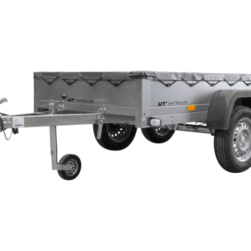 Garden Trailer 264/2 Kipp Mit Stützrad, Graue Flachplane Und Planenträger-Neu