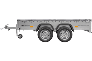 Garden Trailer 264/2 Kipp Mit Stützrad, Graue Flachplane Und Planenträger-Neu