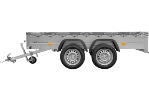 Garden Trailer 264/2 Kipp Mit Stützrad, Graue Flachplane Und Planenträger-Neu