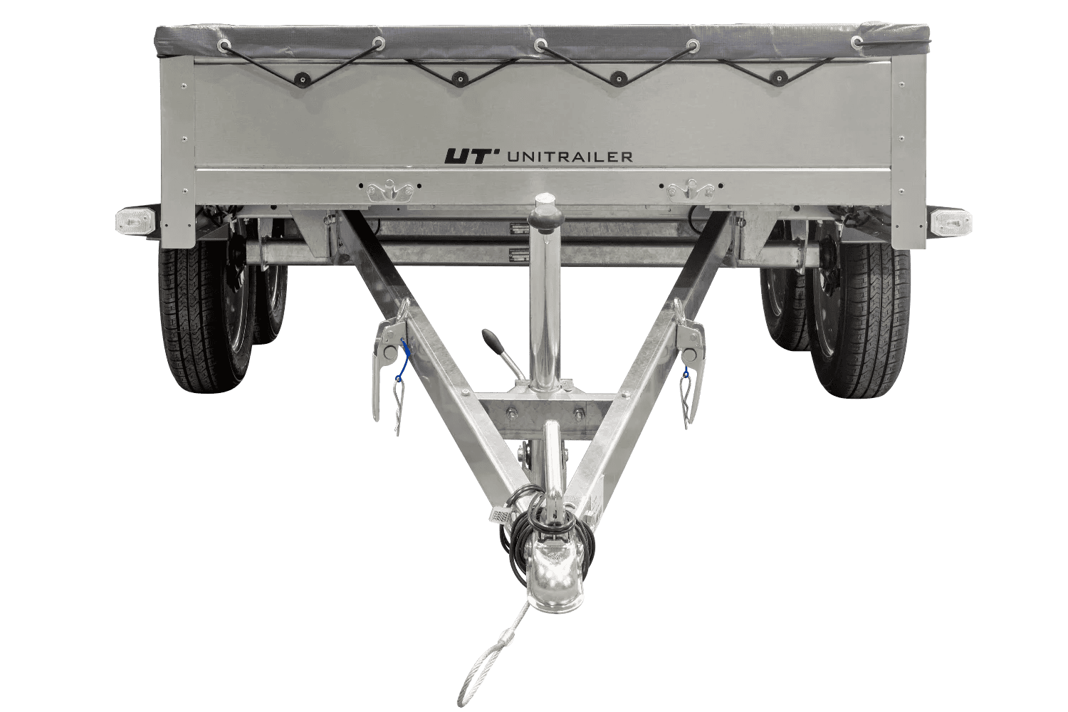 Garden Trailer 264/2 Kipp Mit Stützrad, Graue Flachplane Und Planenträger-Neu – Bild 5