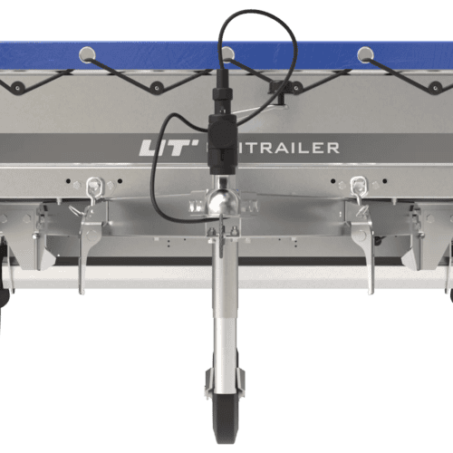 Gartenanhänger 200 Kipp mit Stützrad, H-0-Rahmen und blauer Plane-Neu