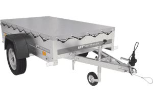 Gartenanhänger 200 Kipp mit Stützrad, H-0-Rahmen und grauer Plane-Neu