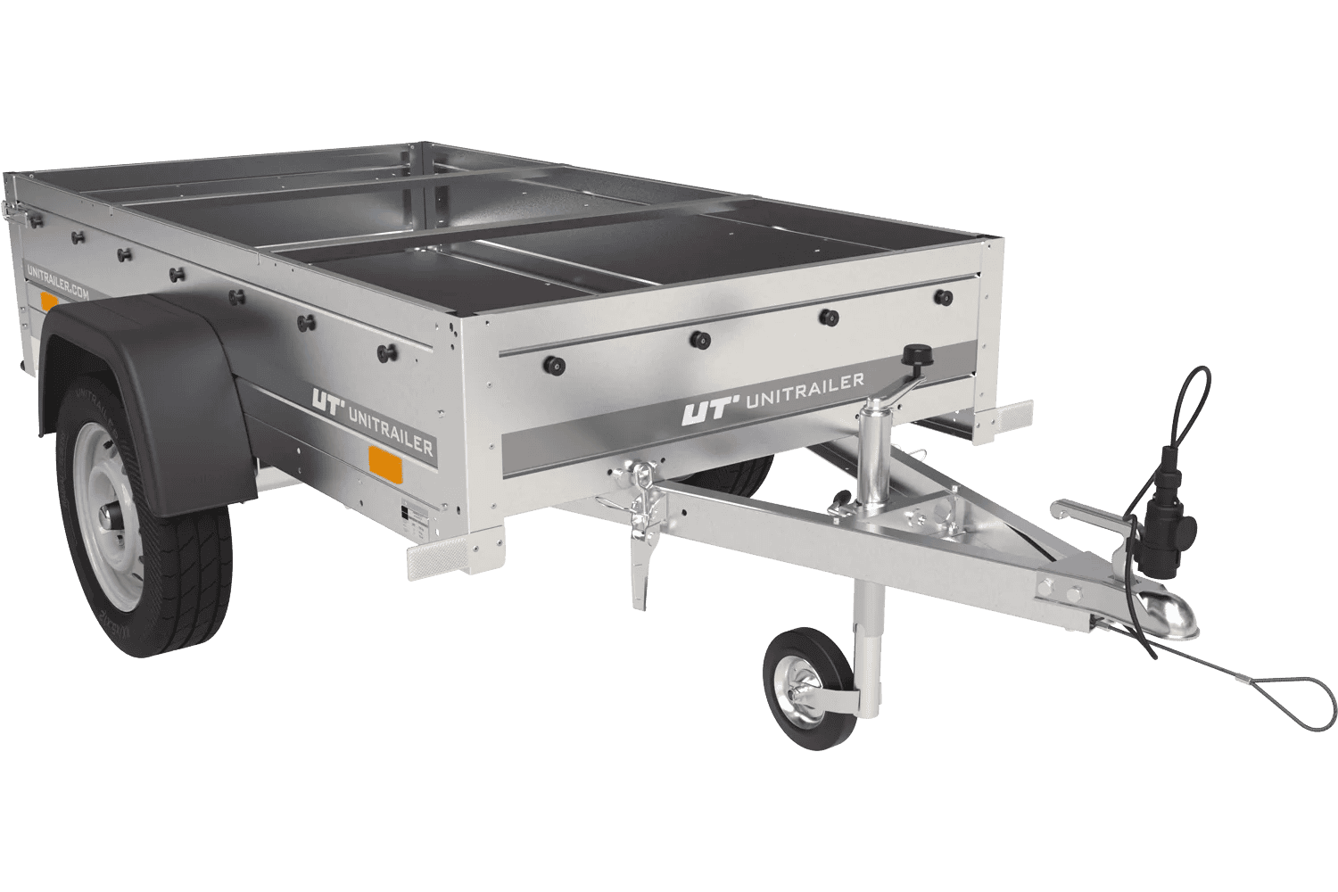 Gartenanhänger 200 Kipp mit Stützrad, H-0-Rahmen und grauer Plane-Neu – Bild 3