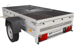 Gartenanhänger 200 Kipp mit Stützrad, H-0-Rahmen und grauer Plane-Neu