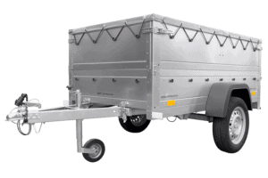 Kippbarer Pkw Anhänger Garden Trailer 200 KIPP mit zusätzlichen Bordwänden, Stützrad und Flachplane-Neu