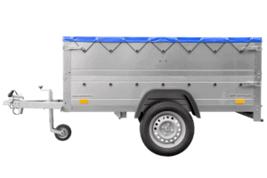 Kippbarer Pkw Anhänger Garden Trailer 200 KIPP mit zusätzlichen Bordwänden, Stützrad und Flachplane-Neu