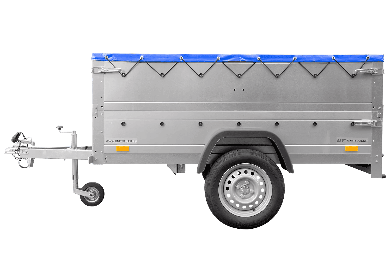 Kippbarer Pkw Anhänger Garden Trailer 200 KIPP mit zusätzlichen Bordwänden, Stützrad und Flachplane-Neu