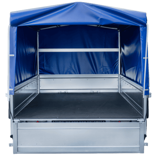 Langer PKW-Anhänger Garden Trailer 264 KIPP mit Hochplane, Spriegel und Stützrad-Neu