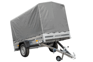 PKW Anhänger 230×125 Garden Trailer 230 KIPP Unitrailer 750 kg mit Stützrad, 110 cm hoher Plane und Hochspriegel-Neu – [LTG_SITE_NAME]