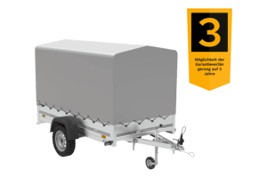 PKW Anhänger 230×125 Garden Trailer 230 KIPP Unitrailer 750 kg mit Stützrad, 110 cm hoher Plane und Hochspriegel-Neu – [LTG_SITE_NAME]