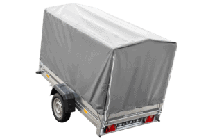 PKW Anhänger 230×125 Garden Trailer 230 KIPP Unitrailer 750 kg mit Stützrad, 110 cm hoher Plane und Hochspriegel-Neu – [LTG_SITE_NAME]